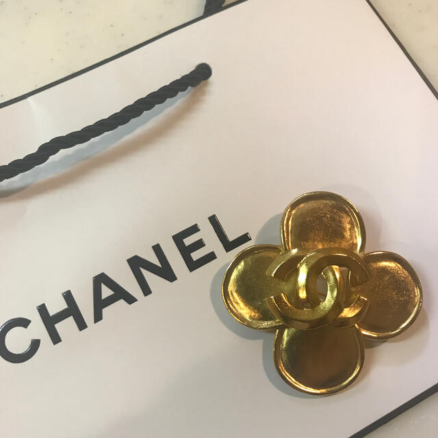 CHANEL☆シャネル 正規品 ヴィンテージ ブローチ ゴールドカラー