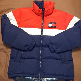 トミーヒルフィガー(TOMMY HILFIGER)のTOMMY JEANS  トミーシーンズ トリコロールダウンジャケット Ｌ(ダウンジャケット)