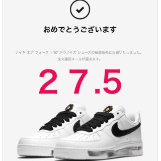 ナイキ(NIKE)のNIKE ナイキ エアフォース1 パラノイズ G-DRAGON 27.5cm(スニーカー)