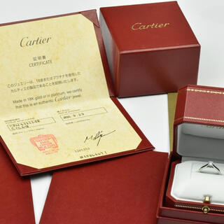 カルティエ(Cartier)の専用です　Cartier カルティエ 0.19ct ソリテール ダイヤリング(リング(指輪))
