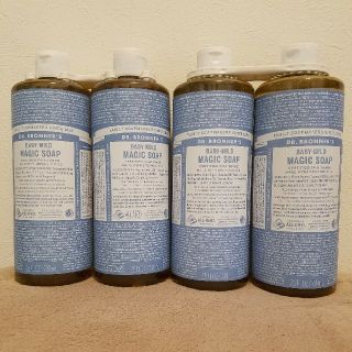 ドクターブロナー(Dr.Bronner)のドクターブロナー マジックソープ ベビーマイル 739ml×4本 [正規輸入品](ボディソープ/石鹸)