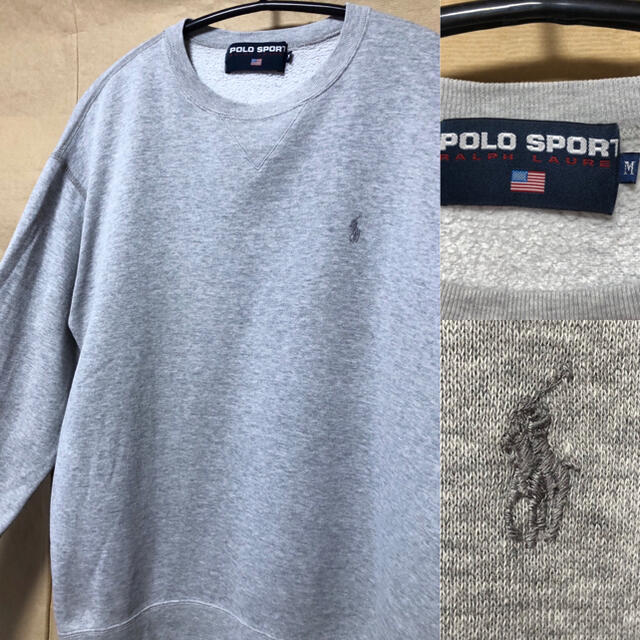 Ralph Lauren(ラルフローレン)の90s POLO SPORT スウェット M グレー ラルフローレン  レディースのトップス(トレーナー/スウェット)の商品写真