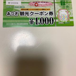 厚木　観光クーポン券 5,000円相当　値引き不可(ショッピング)