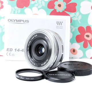 オリンパス(OLYMPUS)の❤電動ズーム❤️オリンパス 14-42mm EZ❤️パンケーキレンズ❤大人気❤(ミラーレス一眼)