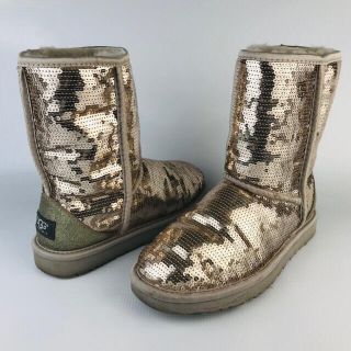 アグ(UGG)のUGG★クラシックショートスパークレス  スパンコールムートンブーツ(24㎝)(ブーツ)