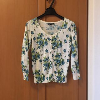 ミッシュマッシュ(MISCH MASCH)の花柄 クルーネックカーディガン(カーディガン)