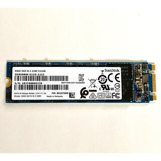 サンディスク(SanDisk)のSanDisk X600 SSD 512GB M.2タイプ・USB変換ケース付(PCパーツ)