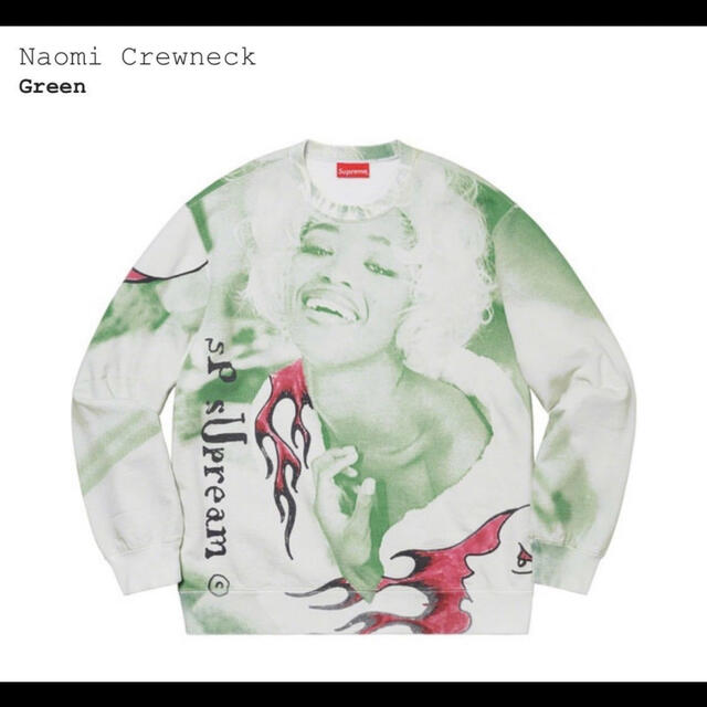 スウェットSUPREME Naomi Crewneck green Mサイズ スウェット