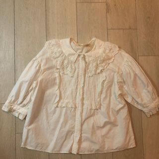 ドットアンドストライプスチャイルドウーマン(Dot&Stripes CHILDWOMAN)のdot and stripesレース襟　シャツ(シャツ/ブラウス(長袖/七分))