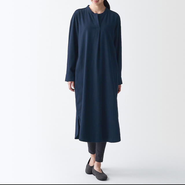 MUJI (無印良品)(ムジルシリョウヒン)の【ぷにぷに様専用】無印　フランネルワンピース レディースのワンピース(ロングワンピース/マキシワンピース)の商品写真