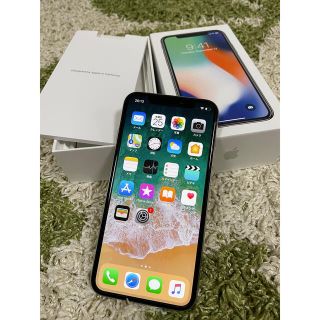 アイフォーン(iPhone)のiPhone X 256GB シルバー SIMフリー iOS11.2(スマートフォン本体)