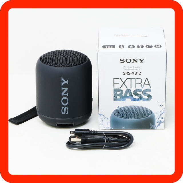 美品 ●SONY SRS-XB12 ブラック 黒 Bluetooth スピーカー