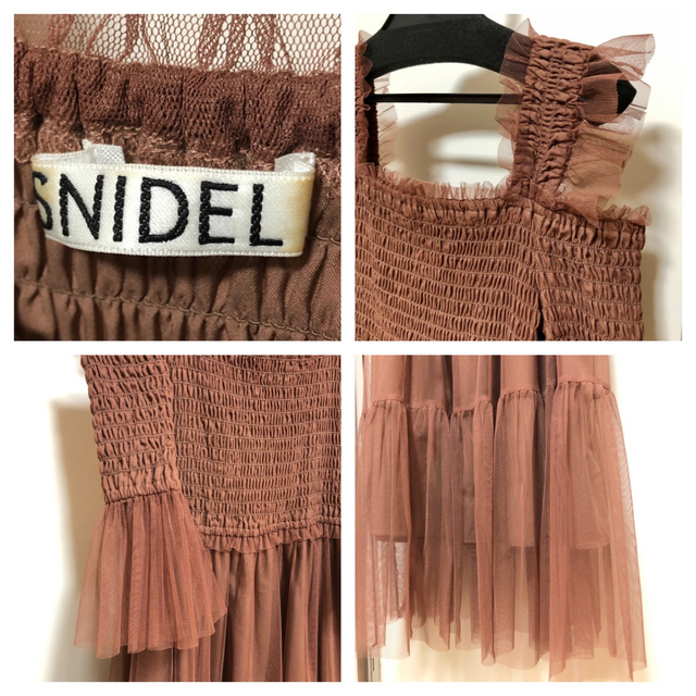 SNIDEL(スナイデル)のスナイデル SNIDEL チュール フリル ワンピース レディースのワンピース(ひざ丈ワンピース)の商品写真