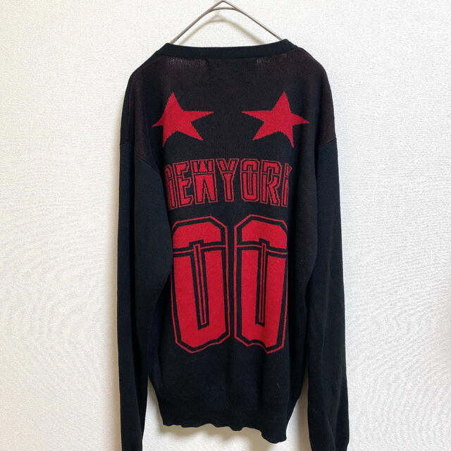 JOYRICH(ジョイリッチ)のメンズ　レディース　ジョイリッチ　カーディガン　柄ニット　デカロゴ　レア メンズのトップス(ニット/セーター)の商品写真