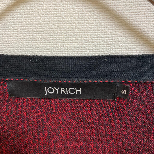 JOYRICH(ジョイリッチ)のメンズ　レディース　ジョイリッチ　カーディガン　柄ニット　デカロゴ　レア メンズのトップス(ニット/セーター)の商品写真