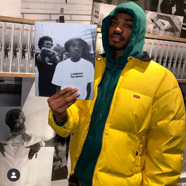 ブランド Supreme - supreme Leather Collar Puffy Jacketの通販 by