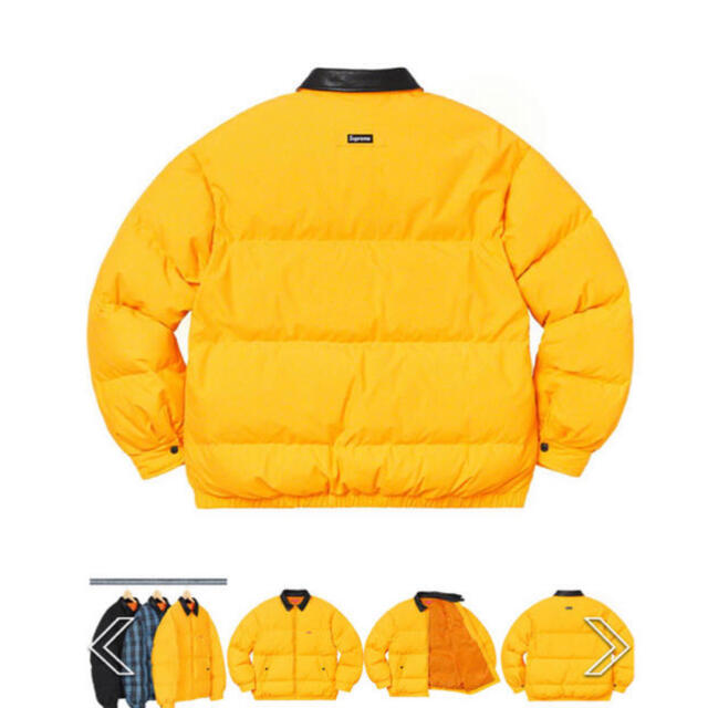 Supreme(シュプリーム)のsupreme Leather Collar Puffy Jacket メンズのジャケット/アウター(ダウンジャケット)の商品写真