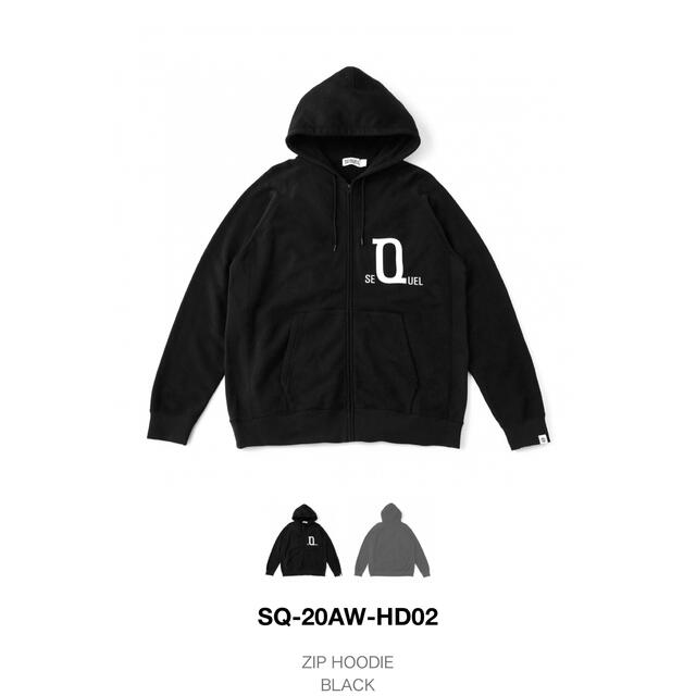 シークエル　SEQUEL fragment ZIP HOODIE 黒　Mメンズ