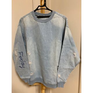 ザラ(ZARA)のZARA ダメージデニムカットソー(Tシャツ/カットソー(七分/長袖))