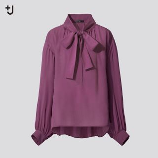 ユニクロ(UNIQLO)のUNIQLO＋J シルクギャザーブラウス(シャツ/ブラウス(長袖/七分))