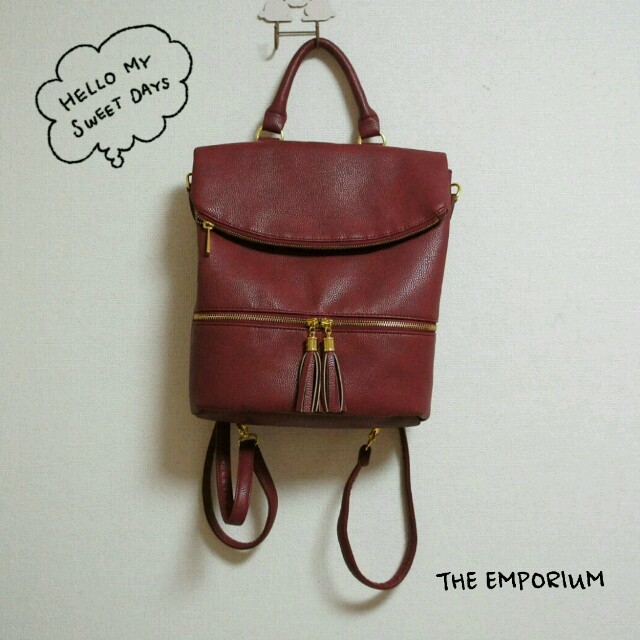 THE EMPORIUM(ジエンポリアム)の新品タグ付　口折れデザイン3WAYバッグ レディースのバッグ(リュック/バックパック)の商品写真