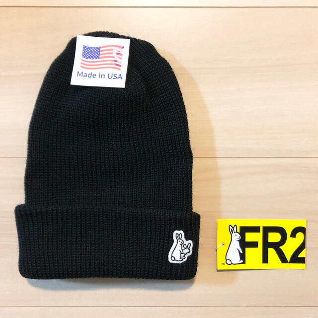 VANQUISH(ヴァンキッシュ)のエフアールツー　#FR2　Icon Knit Cap メンズの帽子(ニット帽/ビーニー)の商品写真