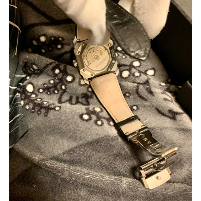 BVLGARI(ブルガリ)のBVLGARI オクト ソロテンポ ブルガリ 自動巻 腕時計 クロコ革ベルト メンズの時計(腕時計(アナログ))の商品写真