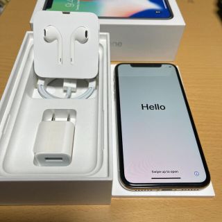 エヌティティドコモ(NTTdocomo)のiPhone X 256GB シルバー　docomo(スマートフォン本体)