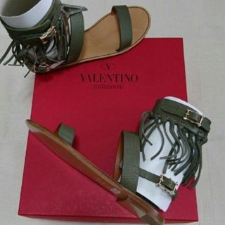 ヴァレンティノ(VALENTINO)の新品 VALENTINO フリンジサンダル size36 23㎝ ヴァレンチノ(サンダル)