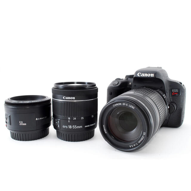 限定品特価】 Canon - おまけ付☆canon kiss x 9i 標準&望遠&単焦点
