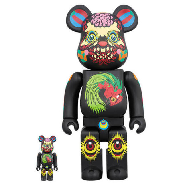 BE@RBRICK 田名網敬一 100&400% 黒 ベアブリック