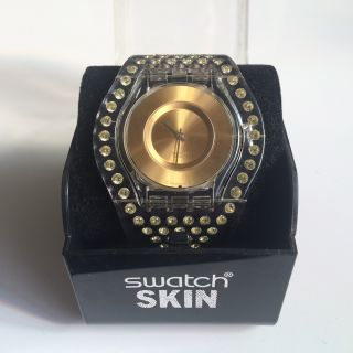 スウォッチ(swatch)のSwatch skin スウォッチ スキン アクリル樹脂ラインストーンバングル(腕時計)