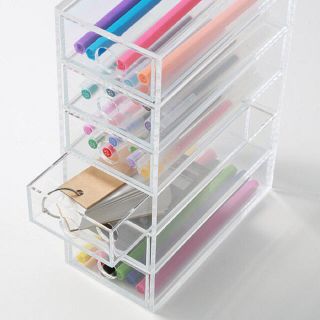 ムジルシリョウヒン(MUJI (無印良品))のセール！無印良品　アクリルケース　6段　収納　アクセサリー　文房具(小物入れ)