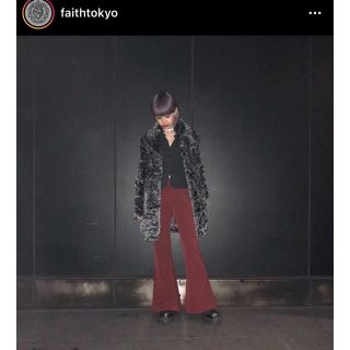 バブルス(Bubbles)のfaithtokyo パイソン柄フレアパンツ faithtokyoプレート付(カジュアルパンツ)