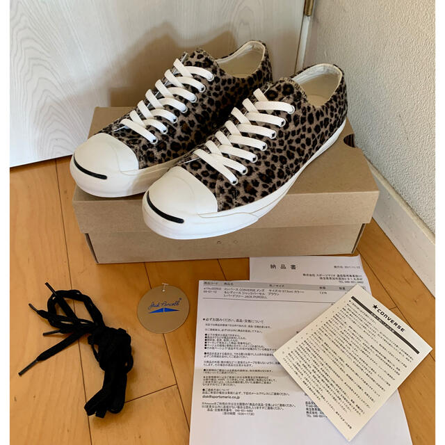 CONVERSE(コンバース)のCONVERSE JACK PURCELLレオパード ファー 27.5cm美中古 メンズの靴/シューズ(スニーカー)の商品写真