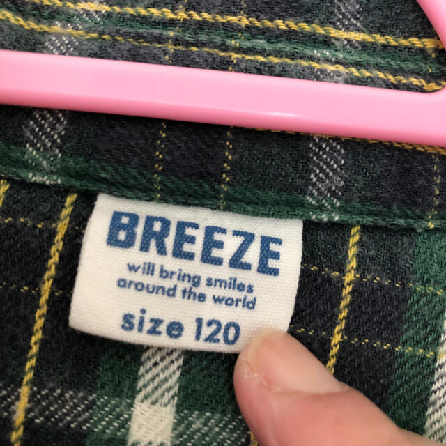 BREEZE(ブリーズ)のシャツワンピース　120 キッズ/ベビー/マタニティのキッズ服女の子用(90cm~)(ワンピース)の商品写真