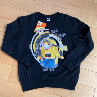 ミニオン(ミニオン)の新品 ミニオン トレーナー 裏起毛 ブラック 140(Tシャツ/カットソー)