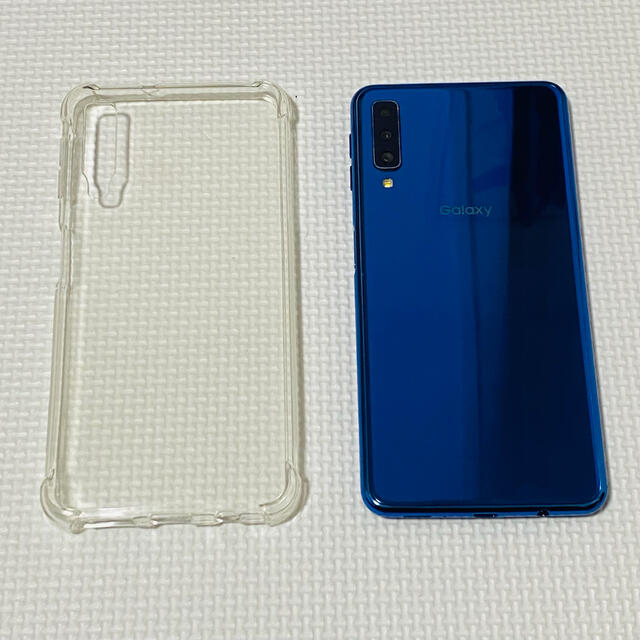 Galaxy A7 ガラスフィルム クリアケース付き