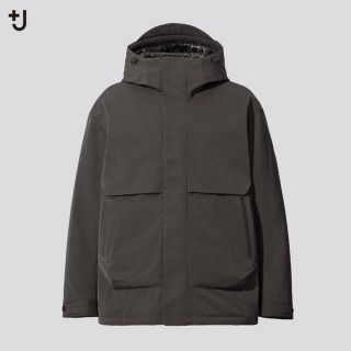 ユニクロ(UNIQLO)のユニクロ＋J ジルサンダー ハイブリッドダウンオーバーサイズパーカ ダークグレー(ダウンジャケット)