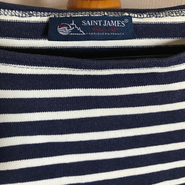 SAINT JAMES(セントジェームス)のセントジェームス ボーダーカットソー 長袖　ネイビー✖️白 レディースのトップス(カットソー(長袖/七分))の商品写真