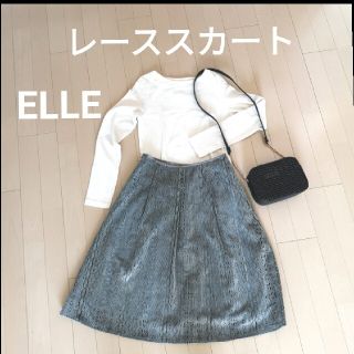 エル(ELLE)のELLE 秋冬レーススカート(ひざ丈スカート)