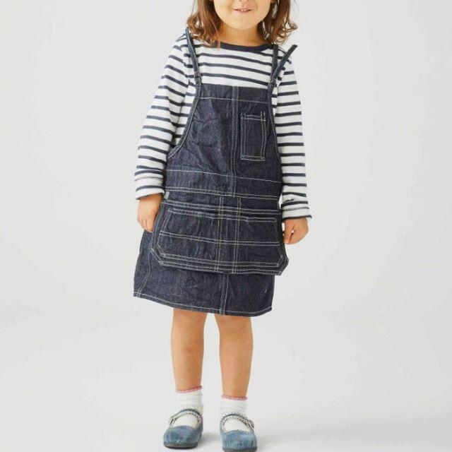 JOHNBULL(ジョンブル)の新品 Johnbull デニム ワンピース 子供用 キッz キッズ/ベビー/マタニティのキッズ服女の子用(90cm~)(ワンピース)の商品写真