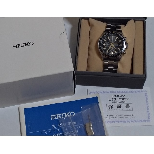 SEIKO - SEIKO セイコー クロノグラフ新品電池交換済み！ 腕時計 付属 ...