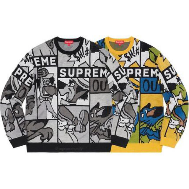 Supreme(シュプリーム)のSupreme Cartoon Sweater Black L size メンズのトップス(ニット/セーター)の商品写真