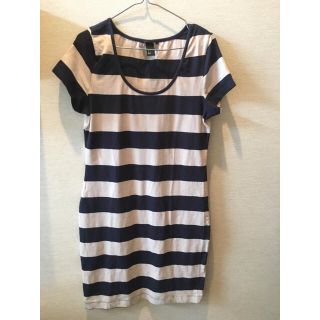 エイチアンドエム(H&M)の【値下げ】ロングボーダーTシャツ(Tシャツ(半袖/袖なし))