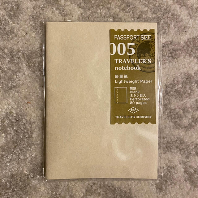 トラベラーズノート リフィル 無地 2冊セット インテリア/住まい/日用品の文房具(ノート/メモ帳/ふせん)の商品写真