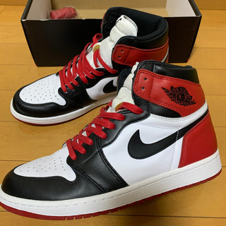 ナイキ(NIKE)のair jordan 1 ジョーダン 1 black toe つま黒　29センチ(スニーカー)