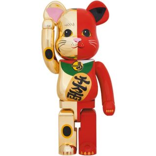 メディコムトイ(MEDICOM TOY)のBE@RBRICK 招き猫  金×赤 銀×黒　1000％ 新品 未開封(キャラクターグッズ)