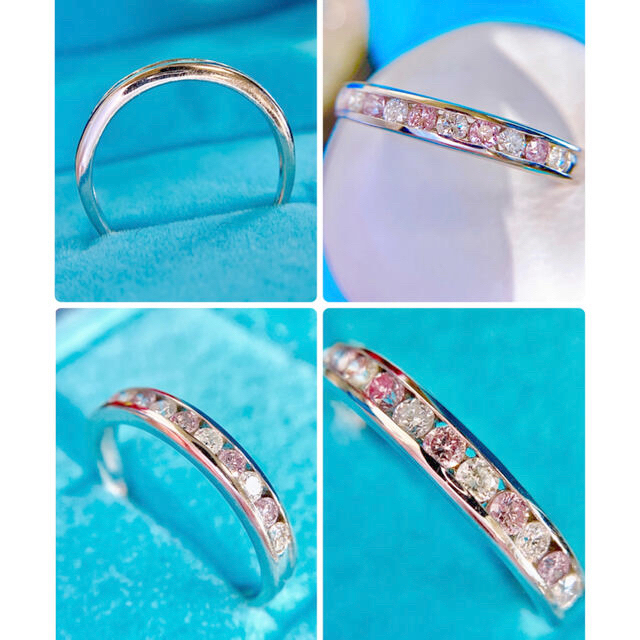 無処理天然ピンクダイヤモンドPD0.15ctD0.18ct レディースのアクセサリー(リング(指輪))の商品写真