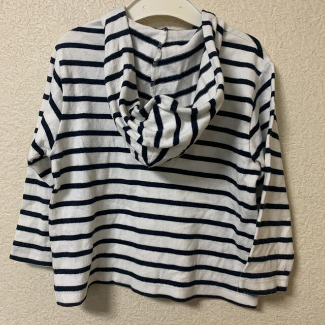 PETIT BATEAU(プチバトー)のプチバトー ボーダーパーカー キッズ/ベビー/マタニティのキッズ服男の子用(90cm~)(ジャケット/上着)の商品写真